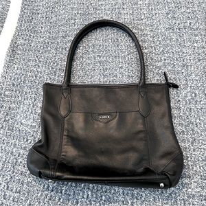 Lodis Siera Large Black Pebbled Leather Tote/Purse/Travel Bag